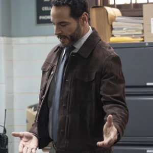 High Potential S02 Adam Karadec Brown Suede Jacket