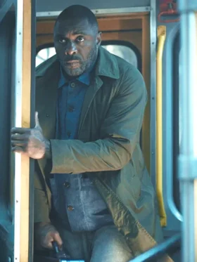 Hijack S02 Idris Elba Green Coat Front