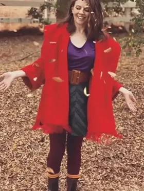 Hocus Pocus Allison Red Coat Front Look