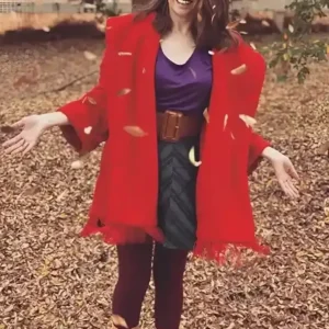 Hocus Pocus Allison Red Coat Front Look