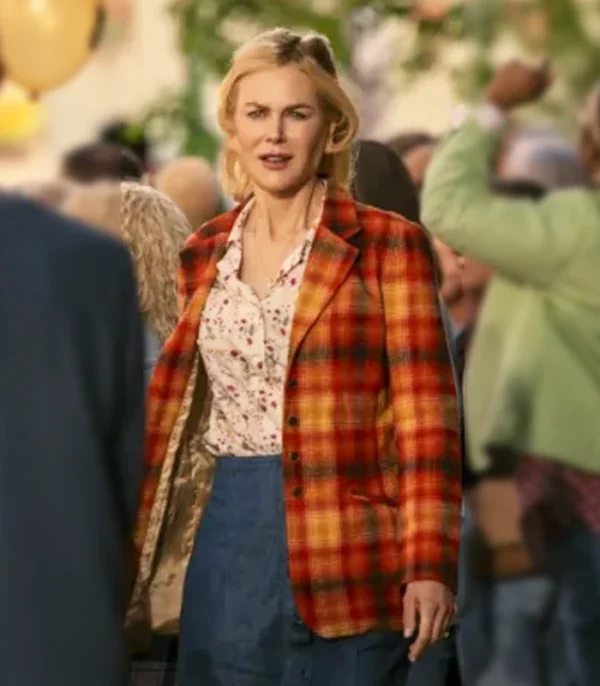 Holland Nicole Kidman Plaid Blazer Back