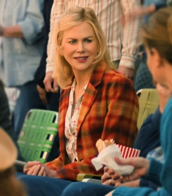 Holland Nicole Kidman Plaid Blazer Front