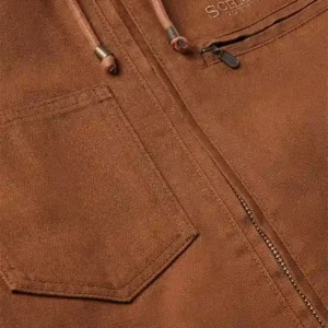 Hooded Zip Canvas Jacket