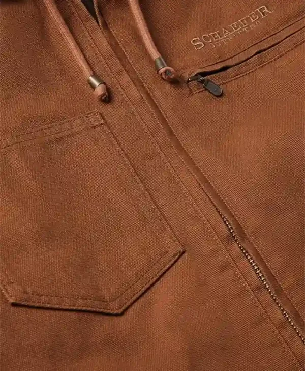 Hooded Zip Canvas Jacket