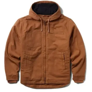 Hooded Zip Canvas Jacket Front Look