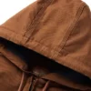 Hooded Zip Canvas Jacket Hood