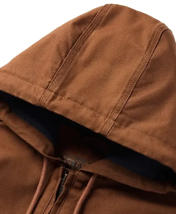 Hooded Zip Canvas Jacket Hood