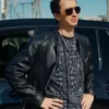 Hudson and Rex S08 David Klein Black Leather Jacket Side