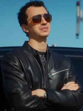 Hudson and Rex S08 David Klein Black Leather Jacket