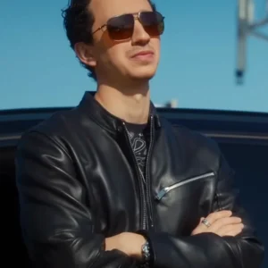 Hudson and Rex S08 David Klein Black Leather Jacket
