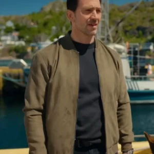 Hudson and Rex S08 Luke Roberts Bomber Suede Jacket Back