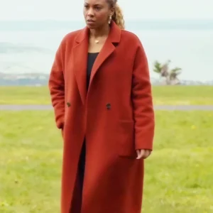 Hudson and Rex S08 Melanie Devereaux Red Coat Side