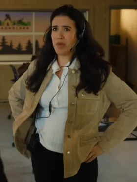 Hudson and Rex S08 Nicole Power Beige Suede Leather Jacket