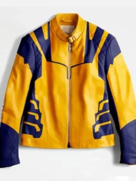 Hugh Jackman Deadpool 3 Wolverine Leather Jacket Front look