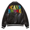 I Can’t Smoke Varsity Jacket Back Look Black Color