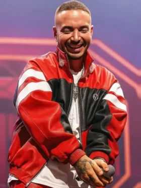 J Balvin MTV Awards Leather Jacket Side