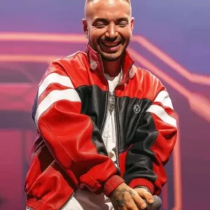 J Balvin MTV Awards Leather Jacket Side