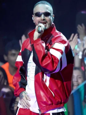 J Balvin MTV Awards Leather Jacket Front