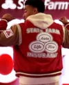 Jake From State Farm Varsity Jacket Back Look