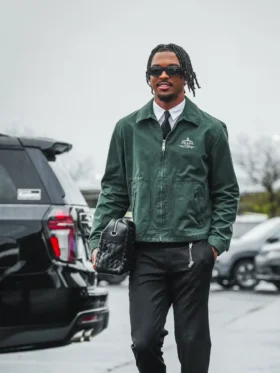 Jayden Daniels Green Cotton Jacket