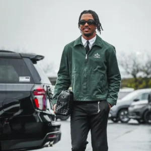 Jayden Daniels Green Cotton Jacket