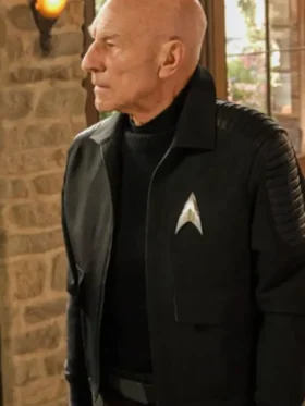 Jean-Luc Picard Star Trek Black Jacket Front Look
