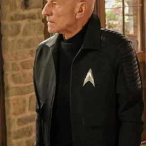 Jean-Luc Picard Star Trek Black Jacket Front Look