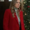 Just Like a Christmas Movie Marlie Collins Red Coat Front look