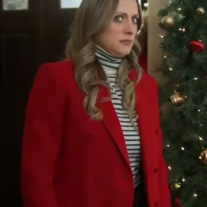 Just Like a Christmas Movie Marlie Collins Red Coat Front look
