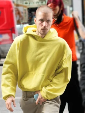 Justin Bieber NYC Yellow Hoodie Side