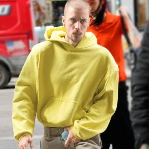Justin Bieber NYC Yellow Hoodie Side