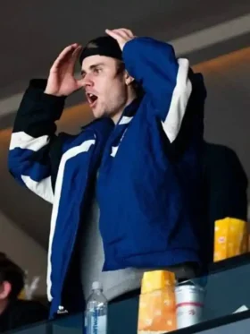 Justin Bieber Toronto Maple Leafs Jacket Front Look