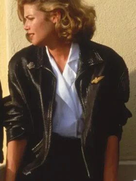 Kelly Mcgillis Top Gun Leather Jacket