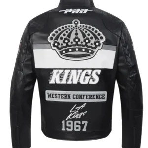 LA Kings Black Leather Jacket