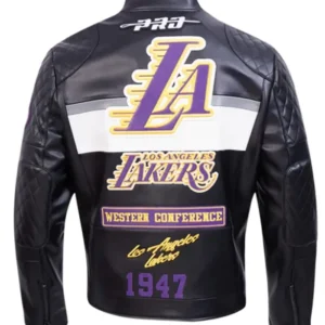 LA Lakers Black Leather Jacket