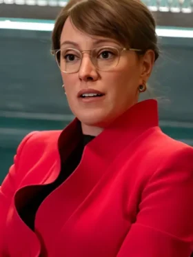 Law & Order S24 Ashley Davenport Red Ruffled Blazer