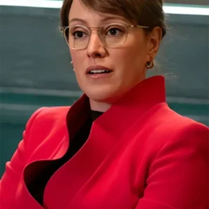 Law & Order S24 Ashley Davenport Red Ruffled Blazer