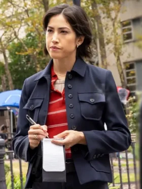 Law and Order S25 Connie Shi Blue Jacket Side