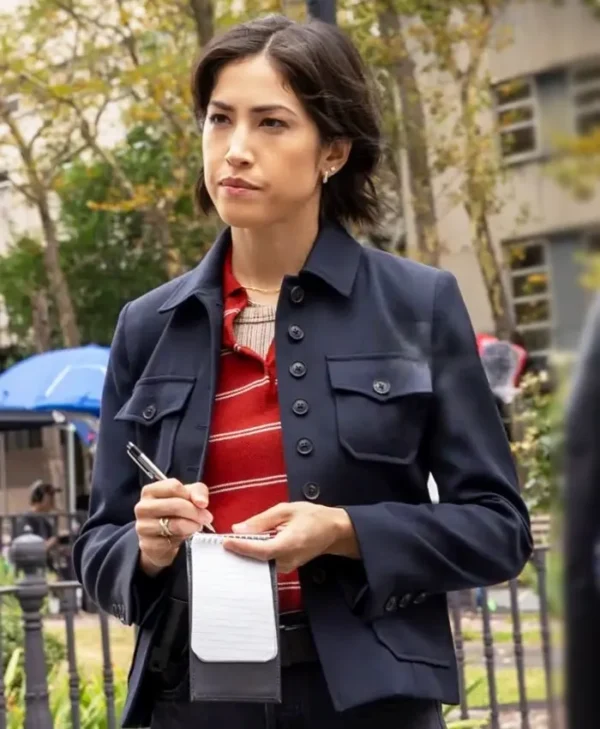 Law and Order S25 Connie Shi Blue Jacket Side