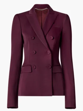 Law and Order S25 Odelya Halevi Maroon Blazer