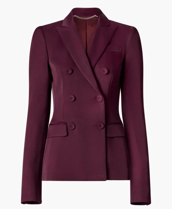 Law and Order S25 Odelya Halevi Maroon Blazer