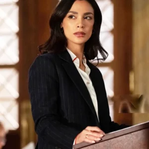 Law and Order S25 Odelya Halevi Striped Blazer