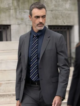 Law and Order S25 Reid Scott Grey Blazer Side