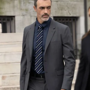 Law and Order S25 Reid Scott Grey Blazer Side