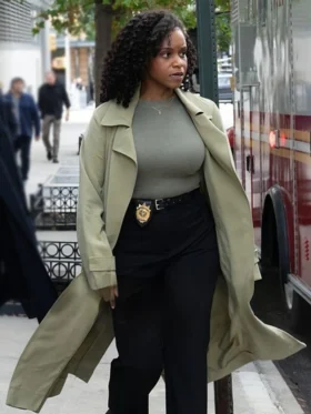 Law and Order SVU S27 Aimé Donna Kelly Green Coat Side