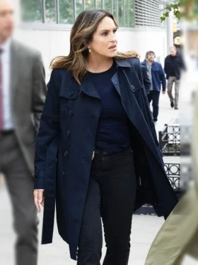 Law and Order SVU S27 Mariska Hargitay Blue Coat Front