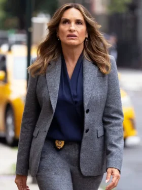 Law and Order SVU S27 Mariska Hargitay Grey Blazer Side