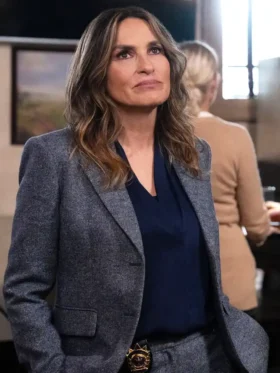 Law and Order SVU S27 Mariska Hargitay Grey Wool Blazer