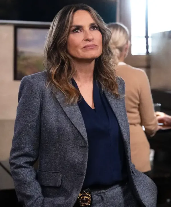 Law and Order SVU S27 Mariska Hargitay Grey Wool Blazer