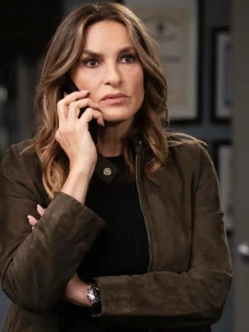 Law and Order SVU S27 Olivia Benson Brown Suede Jacket
